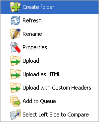 create folder option