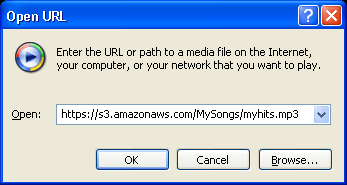 add songs url to media player