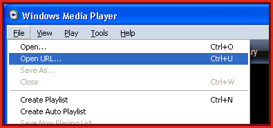 open Add url file menu option
