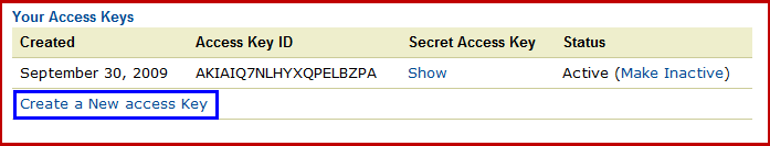 create new access key for amazon s3