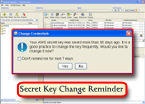 Prompt user to change her aws secret key