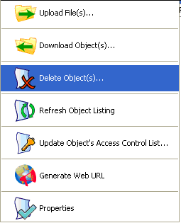 delete file or object delete file or object