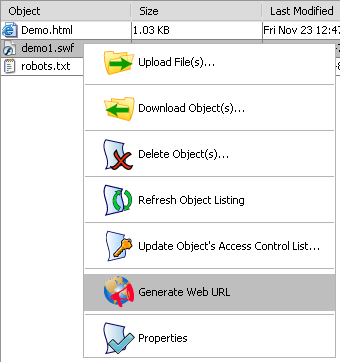 get public url option