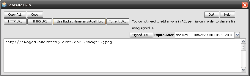 generate public image url