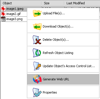 get public url option