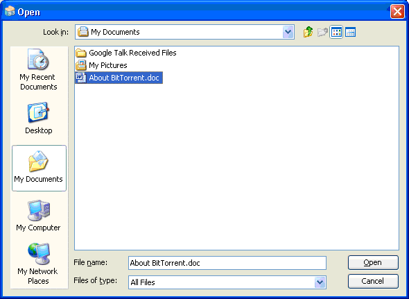 file dialog box file dialog box